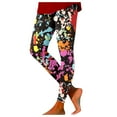 thumbnail image 1 of Arlun Women's High-Waisted Patterned Yoga Leggings Vibrant Print Tummy Control Workout Pants for Fitness and Casual Wear Comfy Soft Breathable Legging Black XL, 1 of 4