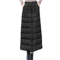 thumbnail image 1 of Arlun Women's Long Quilted Puffer Skirts Insulated Full Zipper Outdoor Warm Winter Maxi Dress Elastic High Waisted Solid Color Snow Skirts with Pockets 2025 Fashion Outfits Black XL, 1 of 1