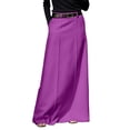 thumbnail image 1 of Arlun Women's Maxi Skirts Elegant High Waist H Line Long Straight Long Skirts Casual Solid Color Simple Stylish Floor Pencil Skirt with Pockets Purple XL, 1 of 4