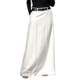 thumbnail image 1 of Arlun Women's Maxi Skirts Elegant High Waist H Line Long Straight Long Skirts Casual Solid Color Simple Stylish Floor Pencil Skirt with Pockets White XL, 1 of 4