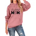 thumbnail image 1 of Arlun Women's Sweatshirt Basketball Mom Long Sleeve Crew Neck Graphic Pullover Tops Basketball Sport Mom Life Casual Sports Drawstring Hooded Sweat Shirt with Pocket Pink S, 1 of 4