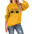 thumbnail image 1 of Arlun Women's Sweatshirt Basketball Mom Long Sleeve Crew Neck Graphic Pullover Tops Basketball Sport Mom Life Casual Sports Drawstring Hooded Sweat Shirt with Pocket Yellow XL, 1 of 4