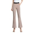 thumbnail image 1 of Arlun Womens Casual Flared Trousers High Waisted Slim Fit Long Work Pants Stretch Comfortable Draped Bootcut Business Casual Pants with Pockets Khaki XL, 1 of 3