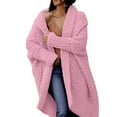 thumbnail image 1 of Arlun Womens Long Cardigan Sweaters Oversized Open Front Cable Knit Cardigans Warm Comfortable Loose Fit Long Sleeve Fall Winter Coat Outwear Pink XL, 1 of 5