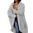 thumbnail image 1 of Arlun Womens Long Cardigan Sweaters Oversized Open Front Cable Knit Cardigans Warm Comfortable Loose Fit Long Sleeve Fall Winter Coat Outwear Grey S, 1 of 5
