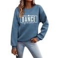 thumbnail image 1 of Arlun Womens Dance Sweatshirts Long Sleeve Crewneck Grandma Letter Print Sweatshirt Dancer Gifts Soft Comfortable Casual Graphic Dance Mom Pullover Tops Navy XXXL, 1 of 4
