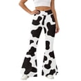 thumbnail image 1 of Arlun Womens Flower Cow Print Flare Yoga Pants Stretch High Waist Soft Seamless Comfy Slim Fit Boho Trousers Casual Fashion Workout Gym Sports Pants for Daily Wear, 1 of 6
