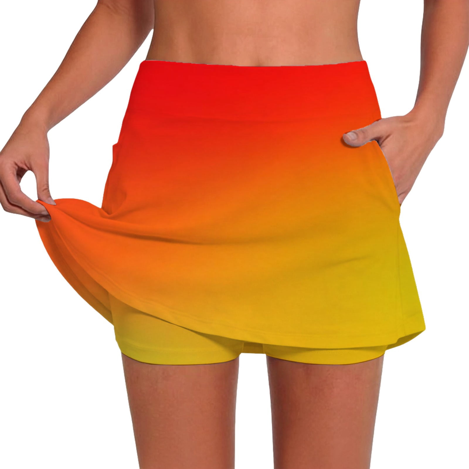 Arlun Womens High Waist Workout Skirt with Built in Shorts Summer ...