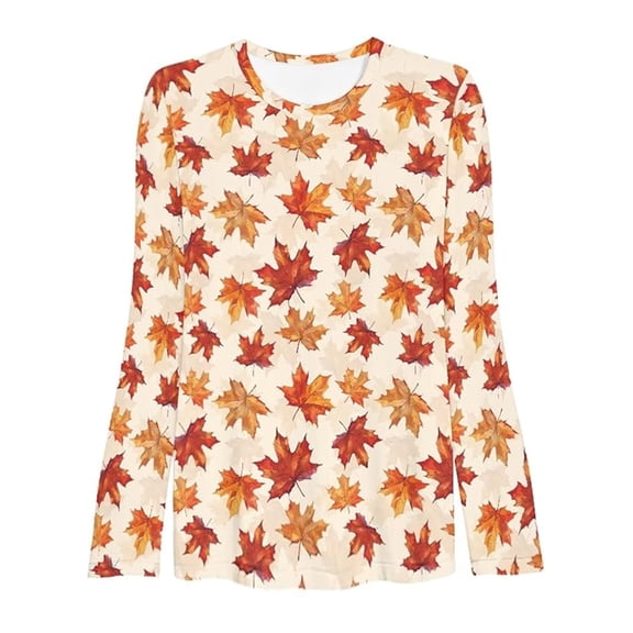 Arlun Womens Long Sleeve T Shirts Basic Crewneck Tee Fall Pullover Tops Casual Workout Fashion Graphic Print Going out T-Shirts Y2k Winter Base Layer Clothes 13-Yellow S