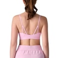 thumbnail image 1 of Arlun Womens Soft Strappy Sports Bras Thin Padded Spaghetti Straps Gym Workout Sleeveless Crop Tank Tops Solid Color Stylish Backless Bralettes for Running and Fitness Pink L, 1 of 3