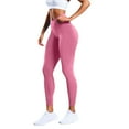 thumbnail image 1 of Arlun Womens Workout Seamless Scrunch Lifting High Waisted Gym Yoga Leggings Soft Lightweight Comfy Running Fitness Pants Fashion Solid Color Casual Tights Hot Pink M, 1 of 5