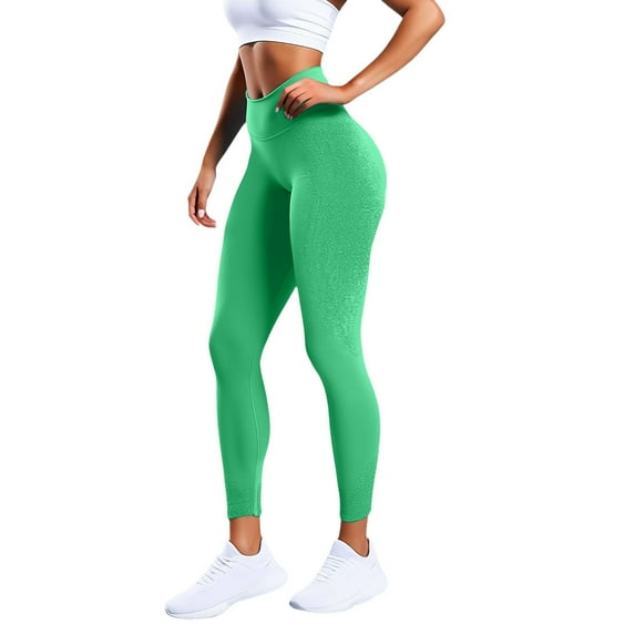 Arlun Womens Workout Seamless Scrunch Butt Lifting High Waisted Gym Yoga Leggings Soft Lightweight Comfy Running Fitness Pants Fashion Solid Color Casual Tights Green XL