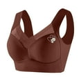 thumbnail image 1 of Arlun Zenchic Bras For Older Women Plus Size Seamless Wireless Push Up Anti Sagging Bralettes Soft Comfy Breathable No Underwire Full Coverage Bras Coffee XXXXXL, 1 of 1
