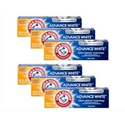 Arm And Hammer Advanced White Baking Soda And Peroxid Toothpaste Travel Size - 0.9 Oz, 6 Pack