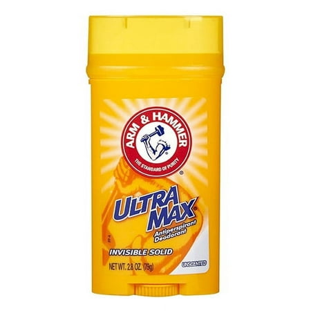 Arm And Hammer Ultramax Antiperspirant Deodorant, Invisible Solid, Unscented - 2.8 Oz, 6 Pack