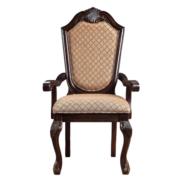 Arm Chair Set of 2 | Bring Sophistication to Home | Wooden Queen Anne Legs | Complement Different Color Schemes