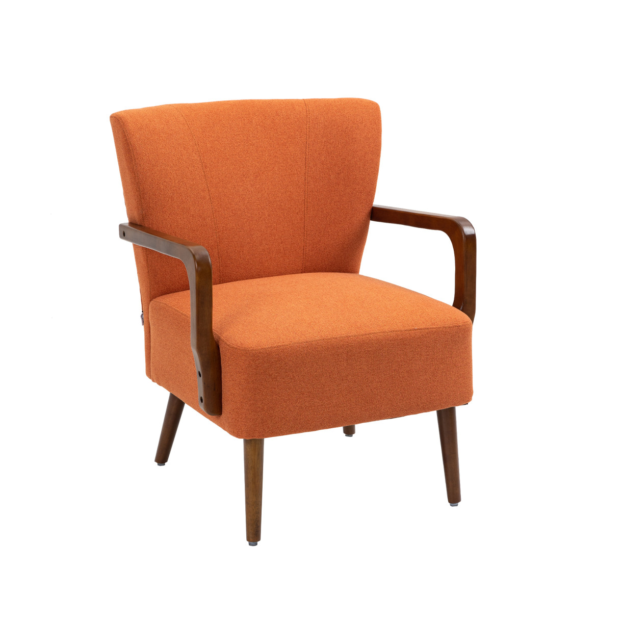 Arm Chair with Wood Frame, Accent Chairs for Living Room with Armrest