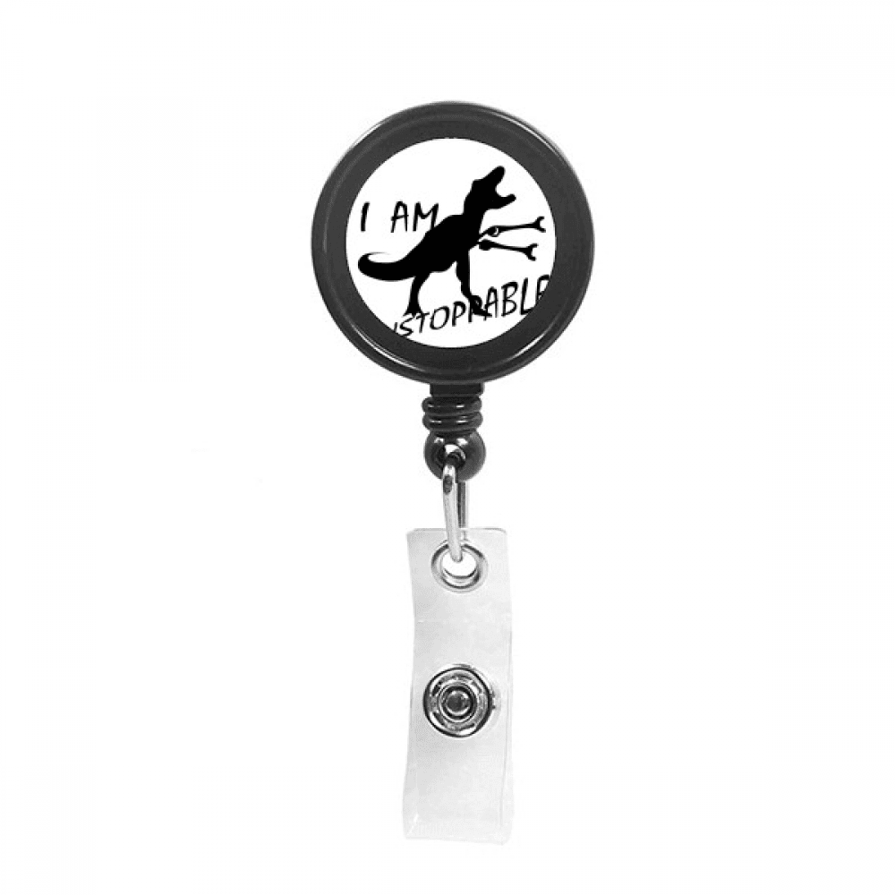 Arm Dinosaur Stick Art Deco  Fashion Retractable Keychain Badge Holder ID Badge