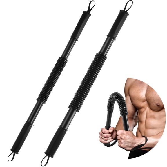 Arm Exercise Spring Bars Set, 2 Resistance Levels, Upper Body Strength Training