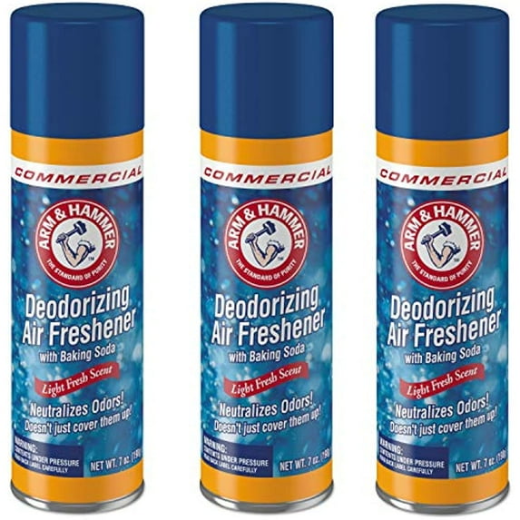 Arm & Hammer 3320094170 Baking Soda Air Freshener, Aerosol, Light Fresh Scent, 7Oz (3)