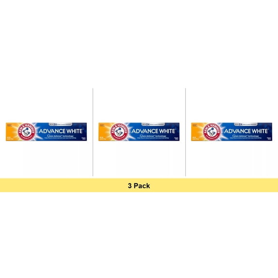 Arm & Hammer Advance Extreme Whitening With Stain Defense Toothpaste, 6 Oz - 3 Pack