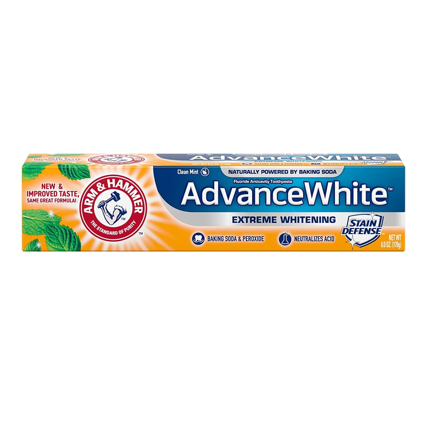 Arm & Hammer Advance White Extreme Whitening Toothpaste Clean Mint - 6 Oz- Pack Of 4