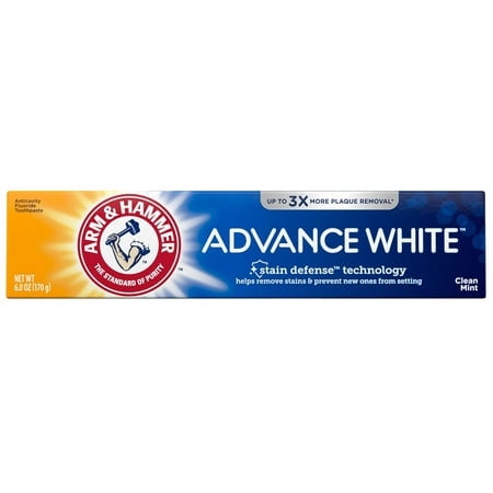 Arm & Hammer Advance White Toothpaste, Clean Mint, 6.0 Oz (170 G) - 1 Count.