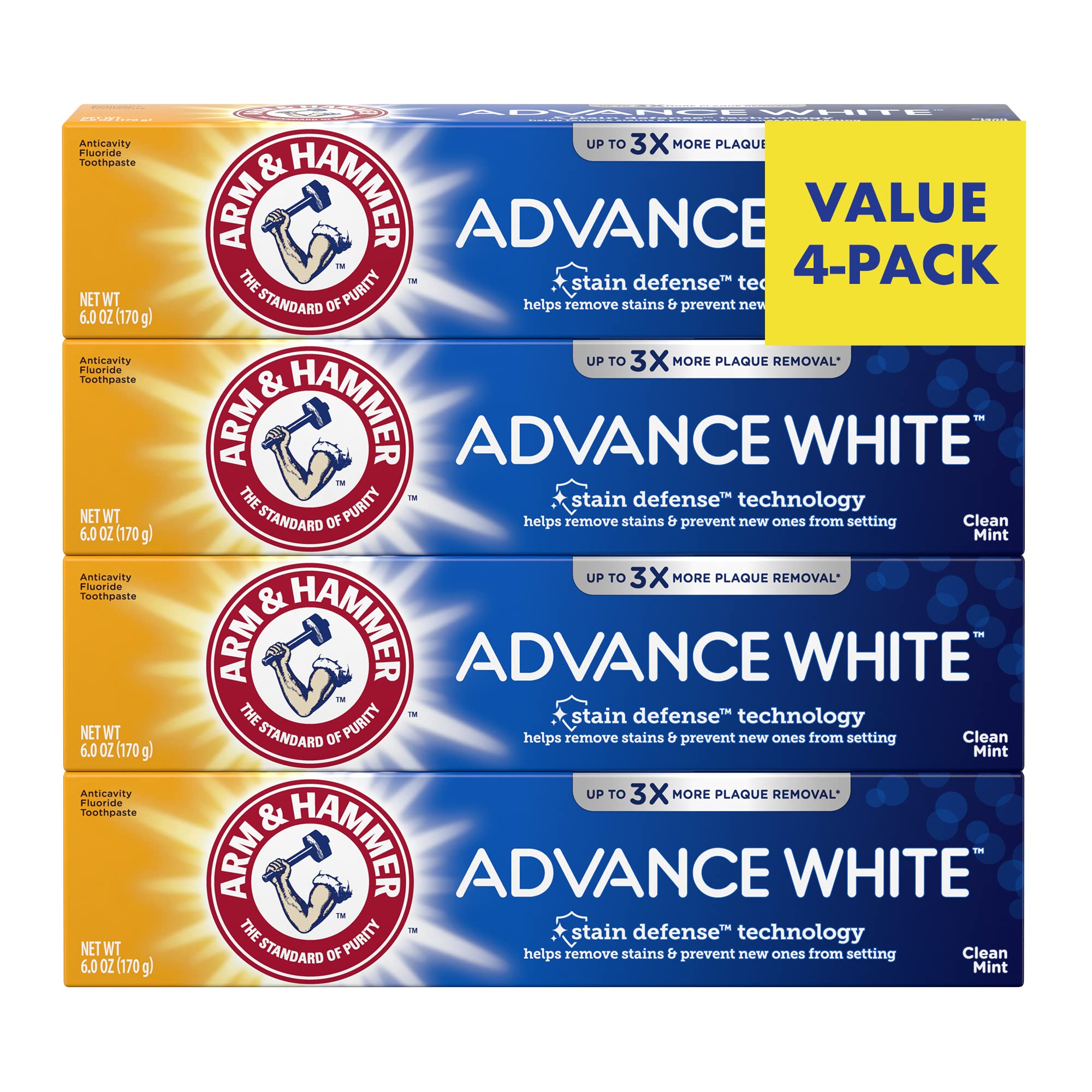 Arm Hammer Advance White Toothpaste Clean Mint Stain Defense 6 0Oz arm-hammer-advance-white-toothpaste-clean-mint-stain-defense-6-0oz