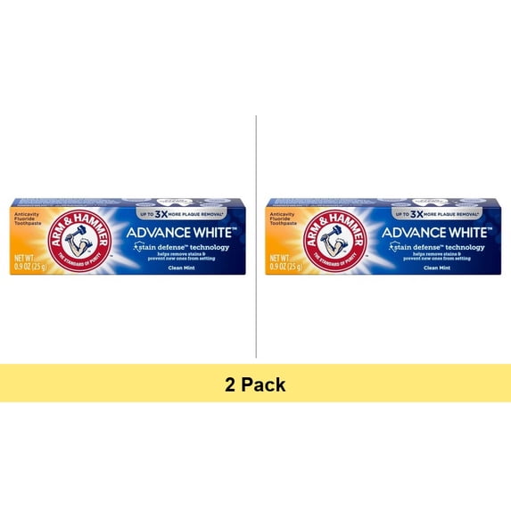 Arm & Hammer Advance White Toothpaste Travel Size 0.9oz - 2 Pack