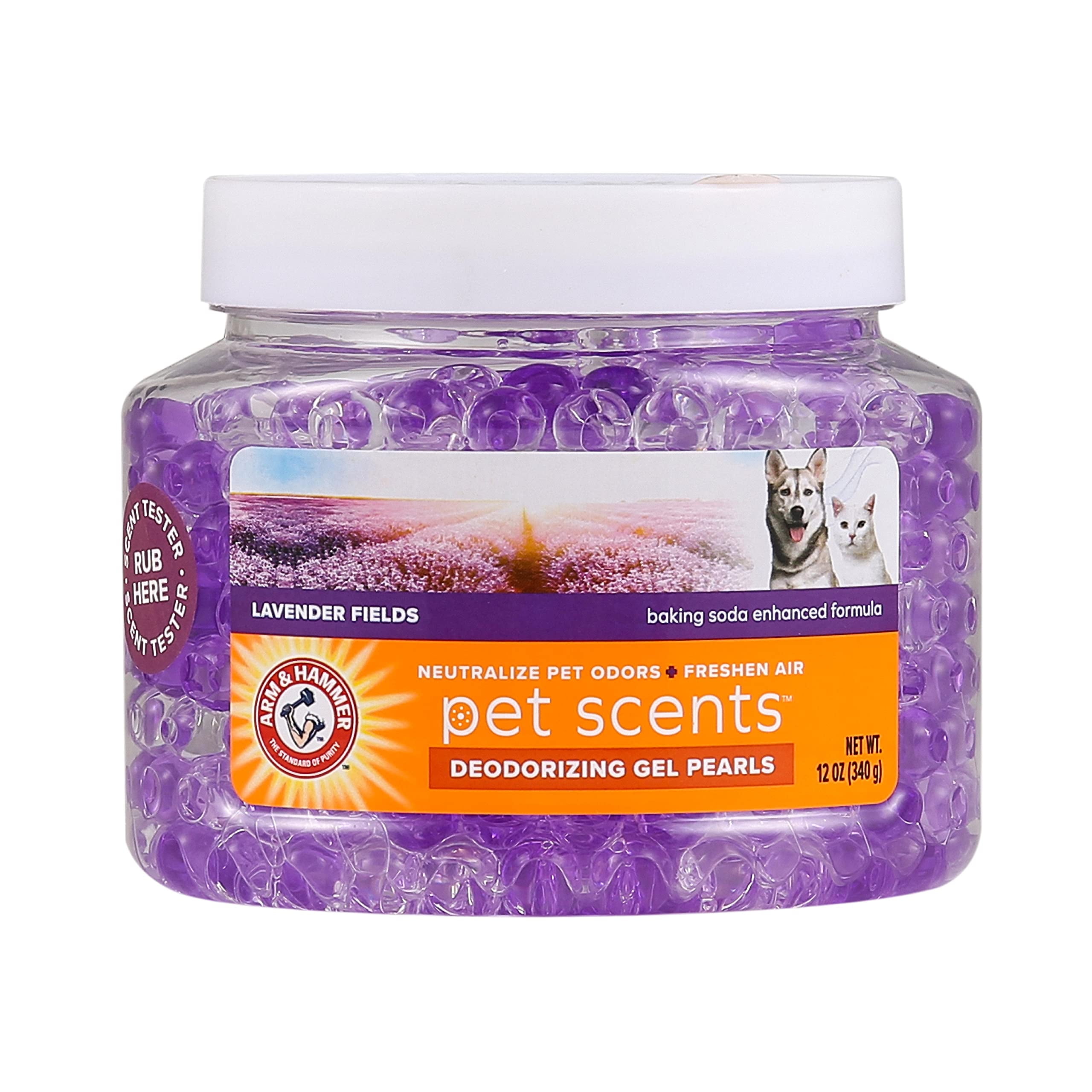 Arm & Hammer Air Care Pet Scents Deodorizing Gel Beads in Lavender Fields | 12 oz Pet Odor Neutralizing Gel Beads with Baking Soda | Air Freshener Beads for Pet Odor Elimination RED5