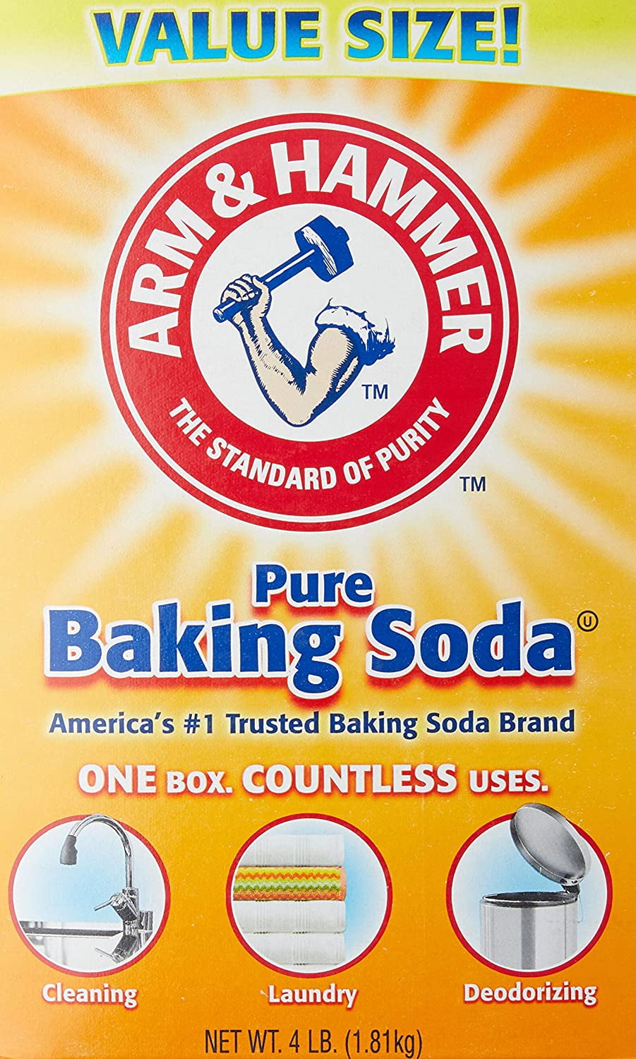 Arm Hammer Baking Soda Value Size 4 Lb Pack of 2