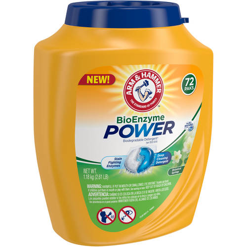 Arm & Hammer BioEnzyme Power Botanical Springs Biodegradable Detergent Paks, 72 ct, 2.61 lb