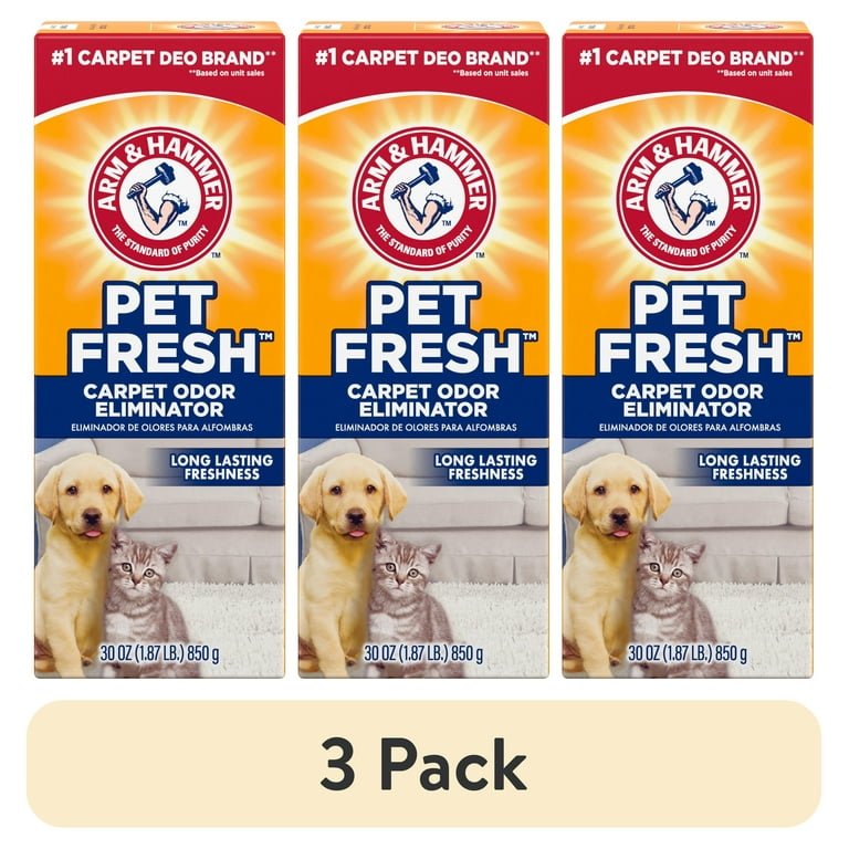 3 pack ARM HAMMER Carpet Odor Eliminator Pet Fresh for Dog and Cat Odors 30 oz. Walmart