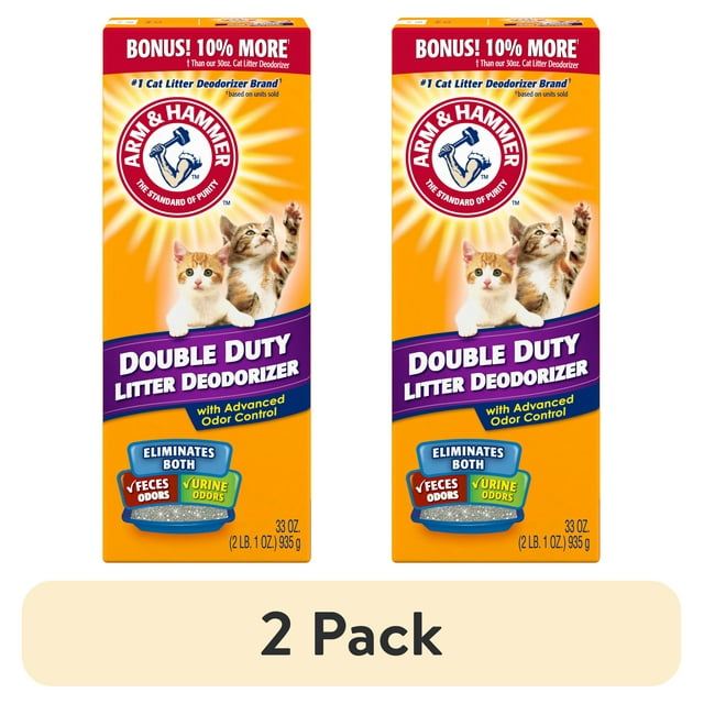 (2 pack) Arm & Hammer Double Duty Cat Litter Deodorizer and Pet Odor