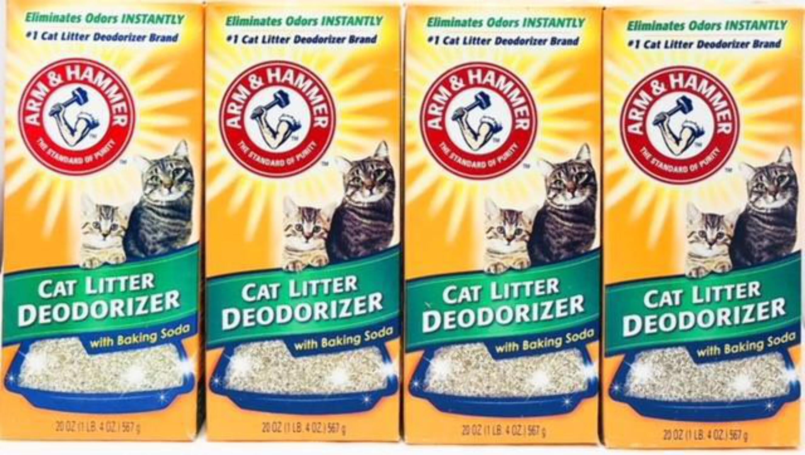 Arm Hammer Cat Litter Deodorizer With Baking Soda 20 oz. Each 4-Pack