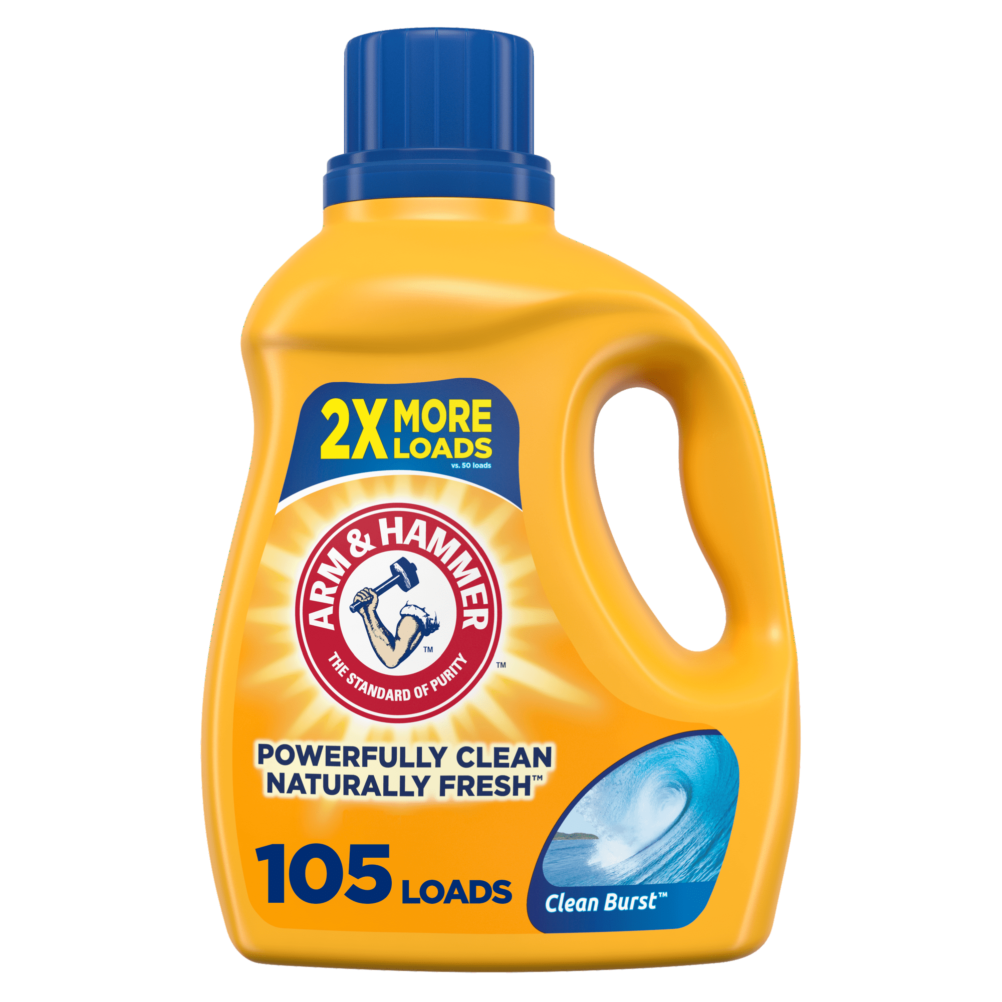 Arm & Hammer Clean Burst, 105 Loads Liquid Laundry Detergent, 105 fl oz