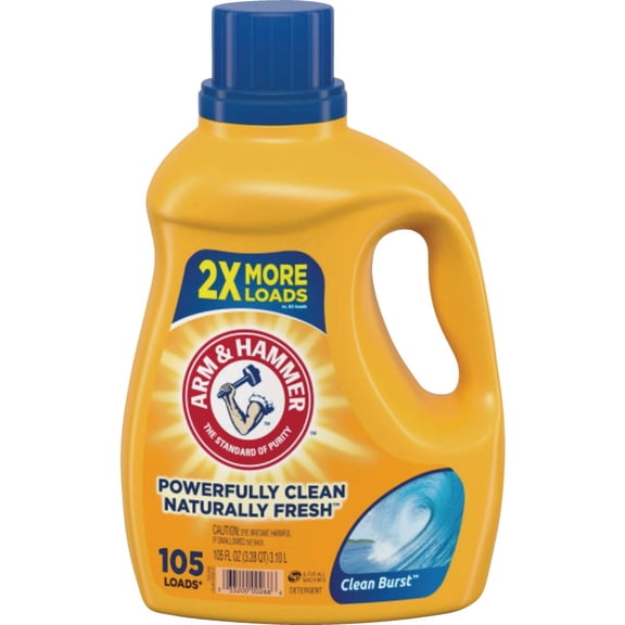 Arm & Hammer Clean Burst Liquid Laundry Detergent - Fresh Scent - 105 Loads, 105 fl oz
