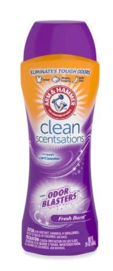 Arm \u0026 Hammer Clean Scentsations Odor Blasters in-wash Scent Booster Fresh Burst, 4 Count