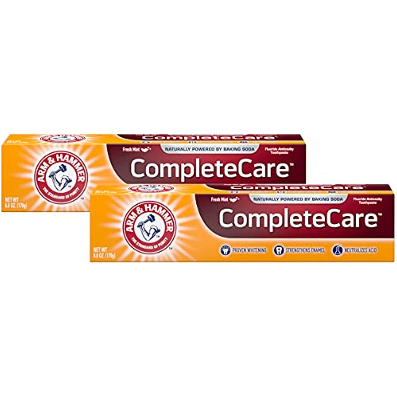Arm & Hammer Complete Care Fluoride Anticavity Toothpaste, Fresh Mint 6 ...