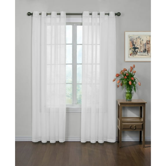 Curtain Fresh Odor-Neutralizing Sheer Voile Grommet Curtain Panel