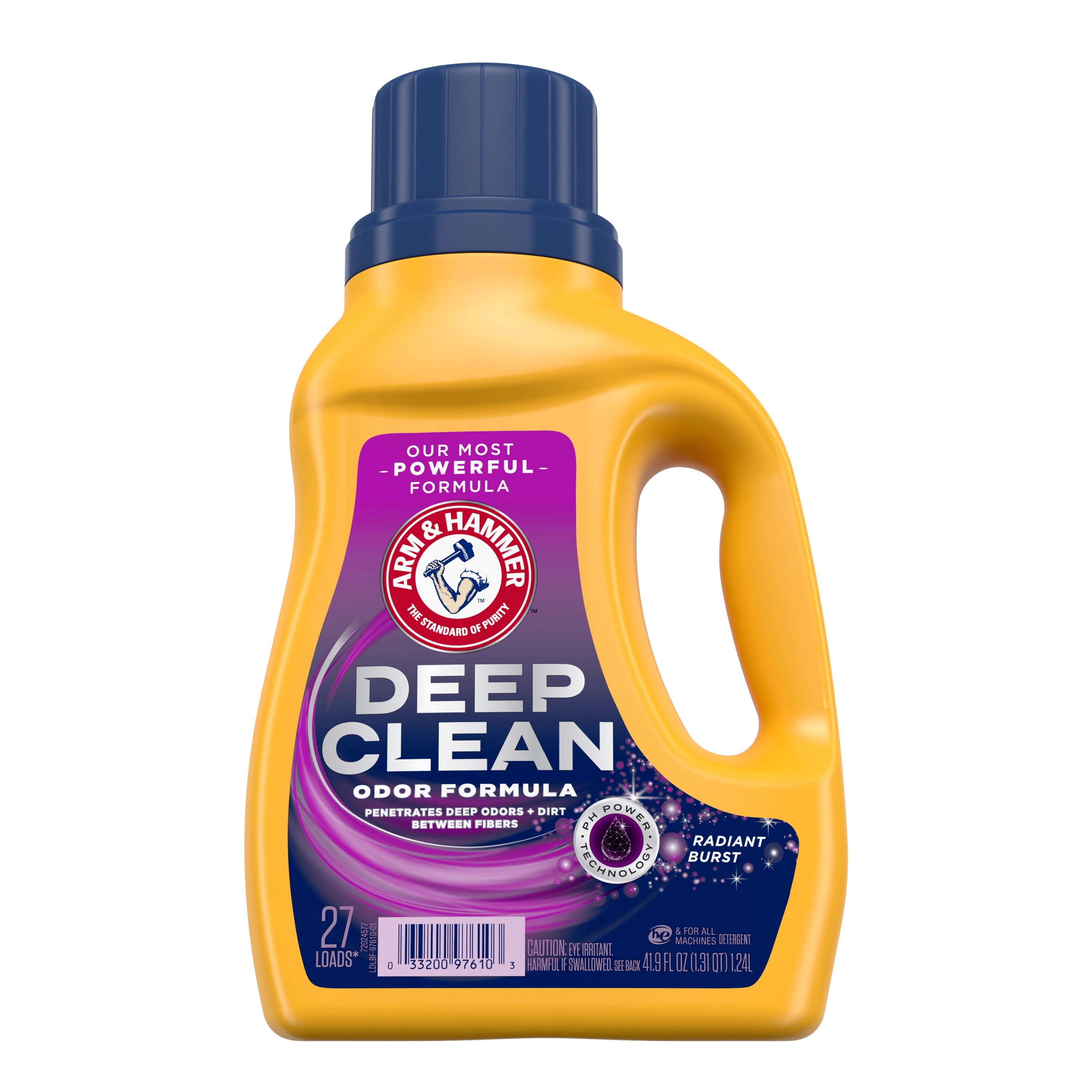 Arm Hammer Deep Clean Odor, 27 Loads Liquid Laundry Detergent, 41.9 Fl