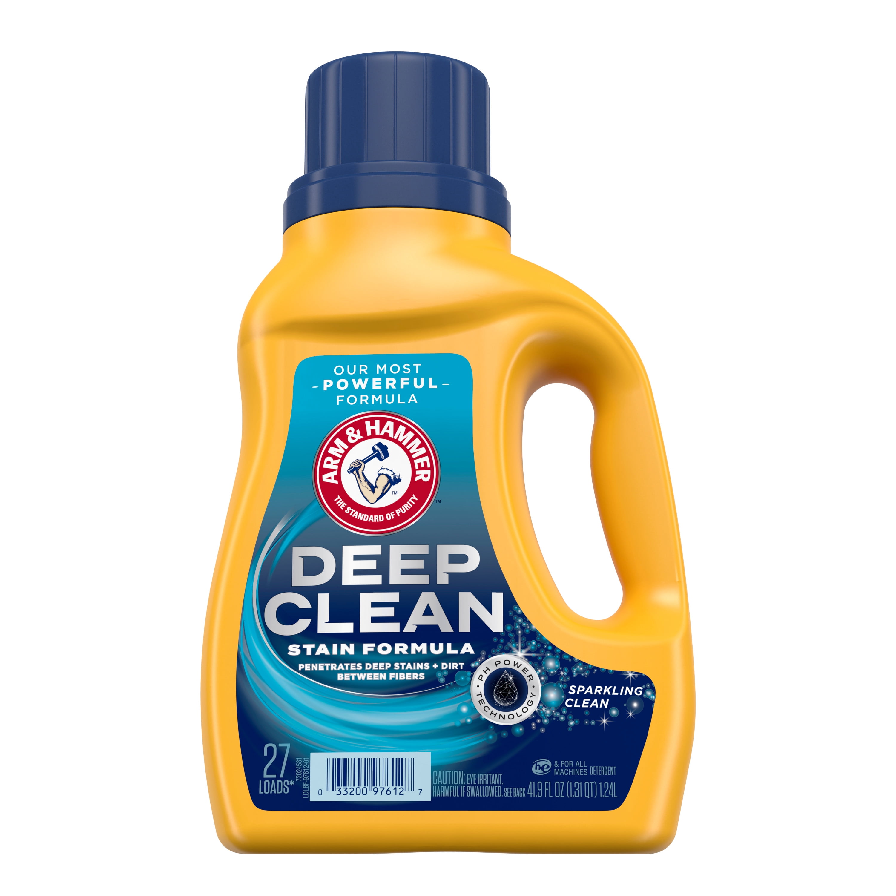 Arm & Hammer Deep Clean Stain, 27 Loads Liquid Laundry Detergent, 41.9 Fl oz