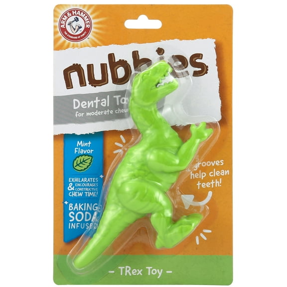 Arm & Hammer Denta-Saurus T-Rex Dental Chew Toy for Dogs in Mint Flavor