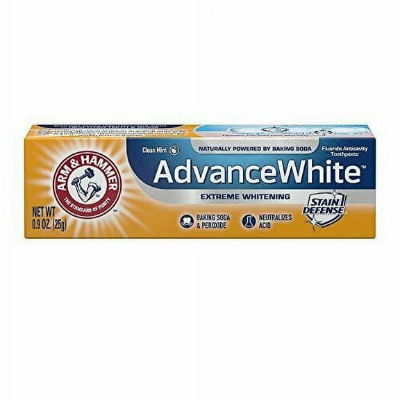 Arm & Hammer Dental Care Advance White Extreme Whitening Baking Soda & Peroxide Toothpaste, Fresh Mint 4.3 Oz (121 G), 6-Pack