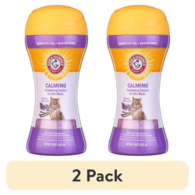 (2 pack) Arm & Hammer Deodorizing Cat Litter Crystals, Lavender