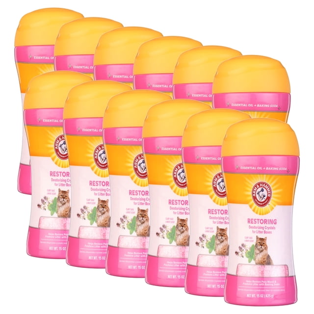 (12 pack) Arm & Hammer Deodorizing Cat Litter Crystals for Litter Boxes