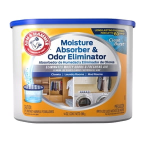 Arm & Hammer Moisture Absorber and Odor Eliminator Tub - Clean Burst Scent, Desiccant Type, 10.5 Oz