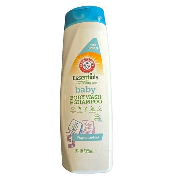 Arm & Hammer Essentials Baby Body Wash & Shampoo Fragrance Free 12 oz