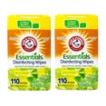 Arm & Hammer Essentials Disinfecting Wipes, Lemon Orchard Scent 110Ct