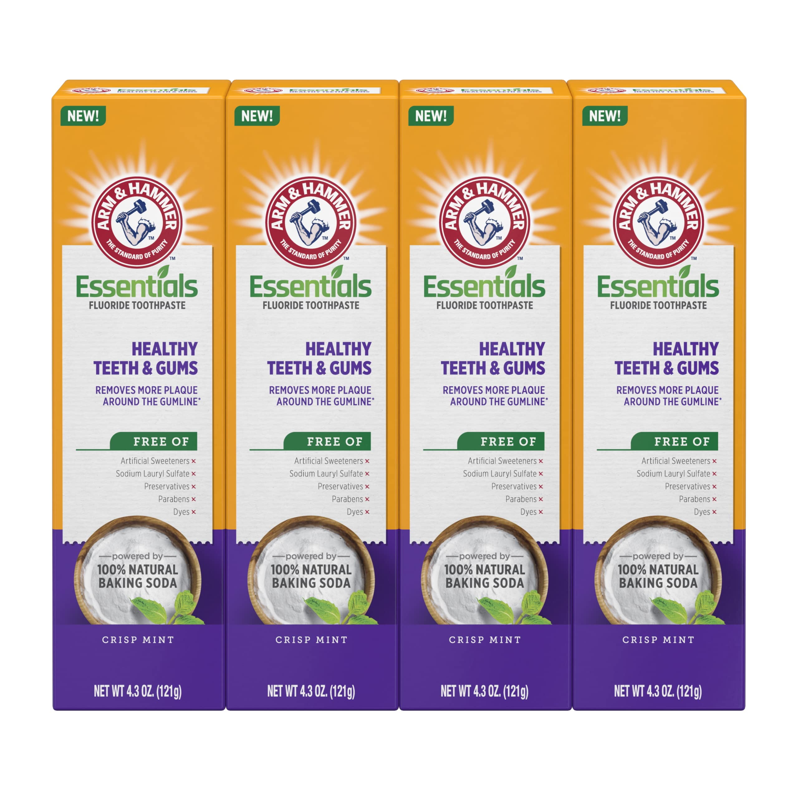 Arm & Hammer Essentials Fluoride Toothpaste Healthy Teeth & Gums , 4.3